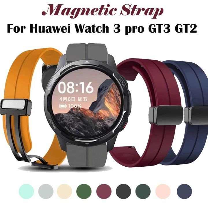 Magnetic Silicone strap For 20 mm 22 mm watch Belt silicon straps