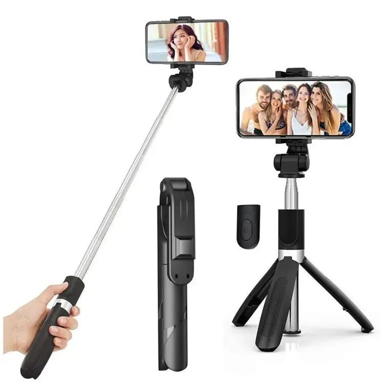 RI Bluetooth Selfie Stick Remote Control 360 Degree Rotation